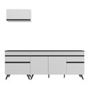 Ver imagem 7 de Armário de Cozinha Compacta 220cm Veneza Multimóveis V2074 Branco/Preto