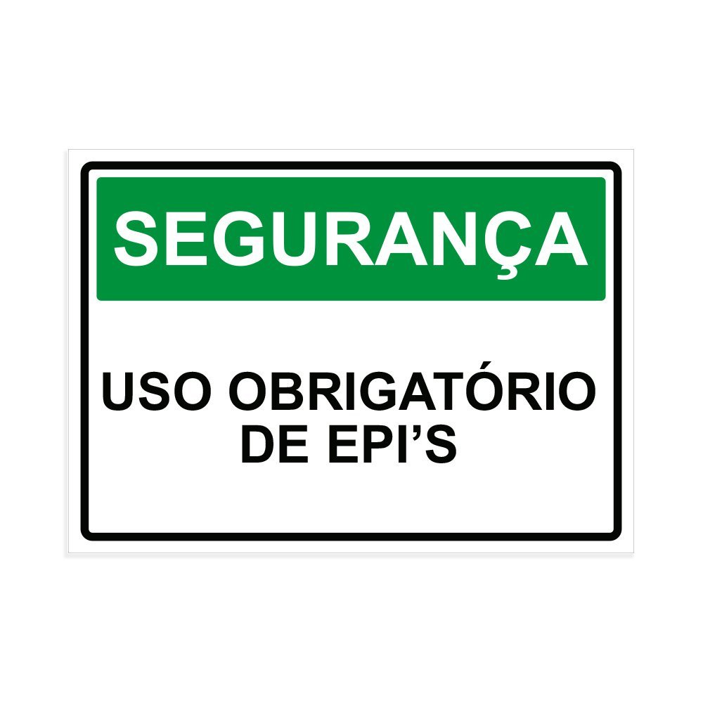 Placa de Sinalização Segurança Uso Obrigatório de Epi - 1