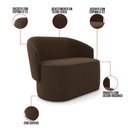 Ver imagem 3 de Sofá 2 Lugares Namoradeira Orgânica para Sala Malu Suede Marrom M11 - D’Rossi