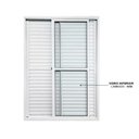 Ver imagem 2 de Porta de Alumínio de Correr Balcão 3 Folhas Vidros Temperado Branca - 210x150