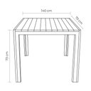 Ver imagem 4 de Mesa Área Externa de Alumínio Leblon Tampo em Polywood Preta G56 - Gran Belo