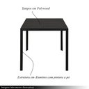 Ver imagem 3 de Mesa Área Externa de Alumínio Leblon Tampo em Polywood Preta G56 - Gran Belo