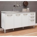Ver imagem 2 de Balcão para Pia Aline sem Tampo 158 Cm Branco