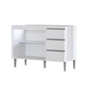 Ver imagem 5 de Balcão de Pia Cozinha 120 Cm ATHENA 2 Portas 3 Gavetas MDP 15mm Branco - Megasul