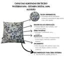 Ver imagem 2 de Kit 4 Almofadas Cheias Waterhavana Impermeável Área Externa Flor Branca Folhas Pretas 43CMX43CM
