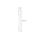 Ver imagem 3 de Kit 24m Linear Rodapé de Poliestireno Slim 10cm x 10mm x 2,40m Frisado Nfr Branco Ruffino