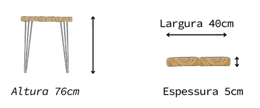 Aparador Rústico Hairpin - 80cm - 6