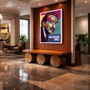 Ver imagem 1 de Quadr Canvas Metal Poster Salvador Dali 60x40cm Mold Branca