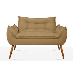 Sofá Opala Namoradeira para Sala – Balaqui Decor Cor:Capuccino - 2