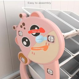 Estante Organizadora de Brinquedos 3 Prateleiras Multiuso Porta Sapato Girafinha Rosa - 6