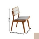 Ver imagem 4 de Conjunto de Mesa Jantar Raiz Tampo 180cm Barril Laminado e 6 Cadeiras Eloá Premium Natural Quartzo/Imbuia Natural/Cinamomo Marrom