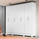Ver imagem 1 de Guarda Roupa Diplomata 236cm 8 Portas Branco Moval