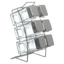 Ver imagem 1 de Porta Temperos e Condimentos com 6 Potes P/ Cozinha Gourmet Pgb Porta Temperos com 6 Potes