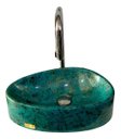 Ver imagem 6 de Cuba de Apoio Verde Turquesa 41x24 Exclusiva Verde Brilhante