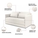 Ver imagem 3 de Sofá e Poltrona Cama Retratil Compacta Dália Fixa Veludo K01 - D’Rossi