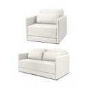 Ver imagem 2 de Sofá e Poltrona Cama Retratil Compacta Dália Fixa Veludo K01 - D’Rossi
