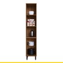 Ver imagem 2 de Paneleiro Laura 40 X 213 X 52 Cm 2 Portas Prateleira Mdp Mel Preto - Clicklar