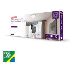 Suporte para Tv Parede Inclinável Preto até 50kg Qled 49” a 65” Polegadas Sbrp13q Brasforma - 2