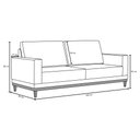 Ver imagem 5 de Sofá Kayrós 1,60M 2 Lugares D05 Linho Chumbo - Mpozenato