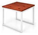 Ver imagem 6 de Mesa de Jantar Reforçada Industrial 70x70cm Tampo Vermelho Pés Branco