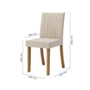 Ver imagem 5 de Conjunto Sala de Jantar Mesa Lisa 160cm Tampo de Vidro Canto Reto 6 Cadeiras Lily