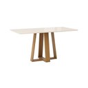 Ver imagem 6 de Conjunto Sala de Jantar Mesa Lisa 160cm Tampo de Vidro Canto Reto 6 Cadeiras Lily