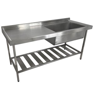 Pia Aço Inox Industrial 160x70x90 Cm Cuba Grande Cubão Direita Nortinox