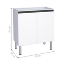 Ver imagem 2 de Balcão de Cozinha para Cooktop sem Tampo Coari Branco