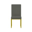 Ver imagem 3 de Kit 8 Cadeiras para Mesa de Jantar Base Industrial Dourado Balaqui Cor:cinza