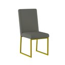 Ver imagem 6 de Kit 8 Cadeiras para Mesa de Jantar Base Industrial Dourado Balaqui Cor:cinza