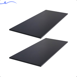 Kit 2 Prateleira Preta 90X40 Tampo Tabua Mdf  Organizadora Decoração Cozinha Quarto Banheiro Sala - 2