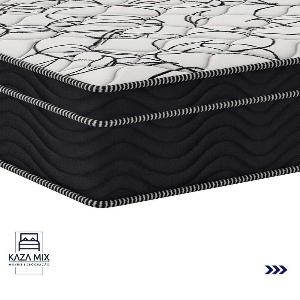 Cama Box Preto Casal Conjunto Extra Firme Airtech Ortobom - 2