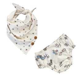 Babador de Bebe para o Verão Kit Babado + Calcinha Delicada Babadores Infantil - 2