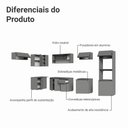 Ver imagem 5 de Armário de Cozinha Compacta de Canto Suspenso 465cm Cinza Nice Madesa 03
