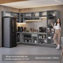 Ver imagem 6 de Armário de Cozinha Compacta de Canto Suspenso 465cm Cinza Nice Madesa 03