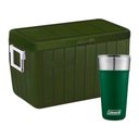 Ver imagem 1 de Kit Camping Coleman - Caixa Térmica 45,4l Adventure All Green e Copo Térmico com Tampa 600ml Verde
