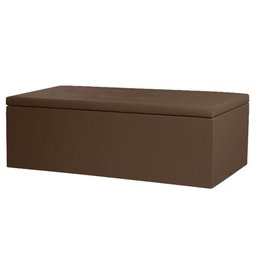 Kit Painel e Calçadeira Baú Queen 1,60m Berlim Corano Marrom - Pallazio - 7
