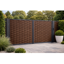 Ver imagem 2 de Protetor Fechamento de Portão Grade Marrom 50 Mts + Grampos de Fixação