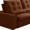 Ver imagem 6 de Sofá Retrátil Reclinável para Sala 3 Lugares 250cm Curie F04 Veludo Terracota - Lyam Decor