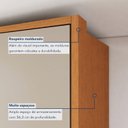 Ver imagem 4 de Guarda Roupa Solteiro 4 Portas 3 Gavetas 164cm 100% MDF Imperiale Premium