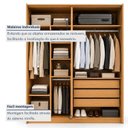Ver mais imagens de Guarda Roupa Solteiro 4 Portas 3 Gavetas 164cm 100% MDF Imperiale Premium