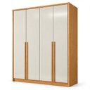 Ver imagem 2 de Guarda Roupa Solteiro 4 Portas 3 Gavetas 164cm 100% MDF Imperiale Premium