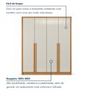 Ver imagem 6 de Guarda Roupa Solteiro 4 Portas 3 Gavetas 164cm 100% MDF Imperiale Premium
