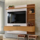 Ver imagem 6 de Painel para Tv 65 Polegadas 180cm Europa Lukaliam Off White/tauari Ripado 3d