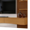 Ver imagem 4 de Painel para Tv 65 Polegadas 180cm Europa Lukaliam Off White/tauari Ripado 3d