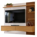 Ver imagem 1 de Painel para Tv 65 Polegadas 180cm Europa Lukaliam Off White/tauari Ripado 3d