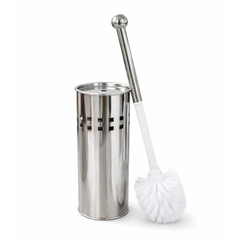 Escova Sanitária Inox com Suporte - Escova Vaso Sanitário Banheiro Limpeza Vaso