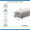 Ver imagem 7 de Conjunto Box Solteiro Mola Ensacada Prodormir Vegas Comfort (88x188x46cm)