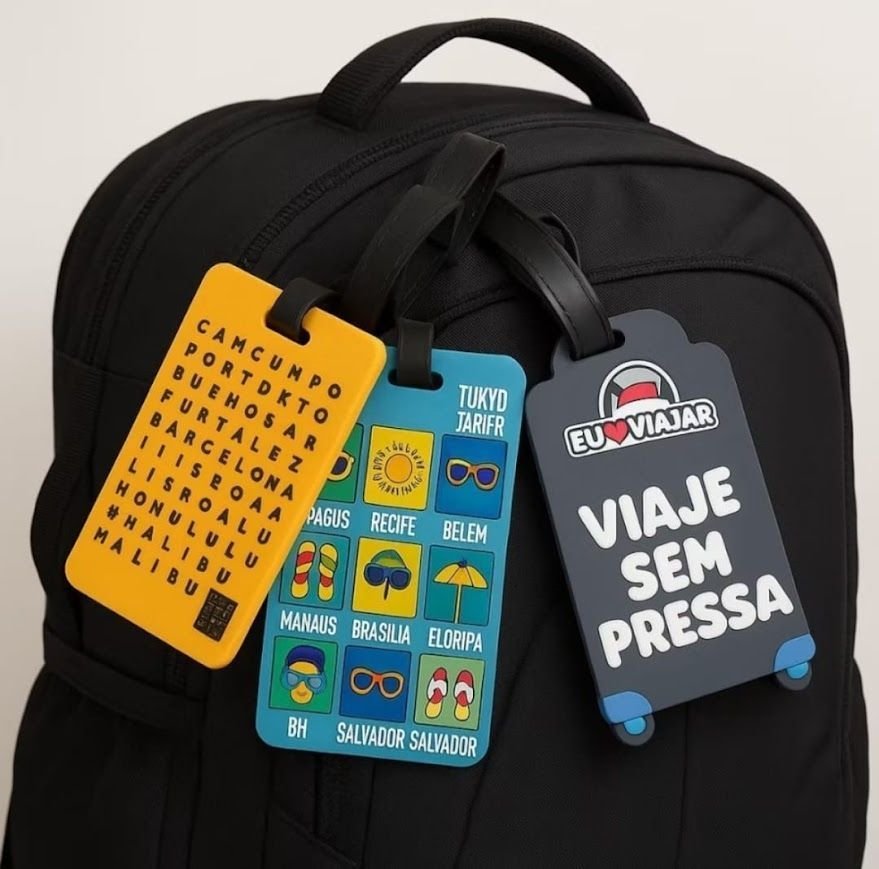Ver imagem 2 de Kit 6 Tag Identificador Mala Viagem Etiqueta Bagagem Mochila
