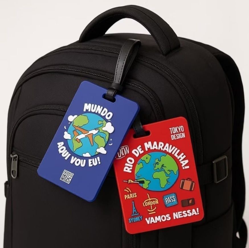 Ver imagem 3 de Kit 6 Tag Identificador Mala Viagem Etiqueta Bagagem Mochila